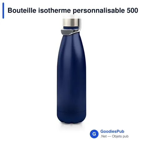 Bouteille isotherme personnalisable 500 ml avec logo - Air Gifts