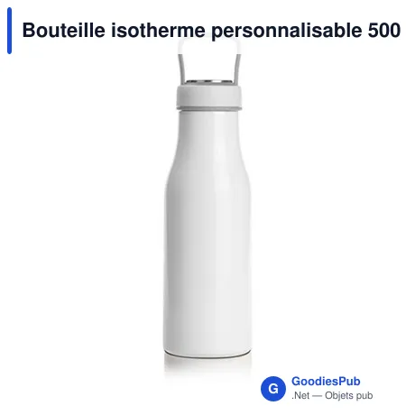 Bouteille isotherme personnalisable 500 ml avec logo - Air Gifts