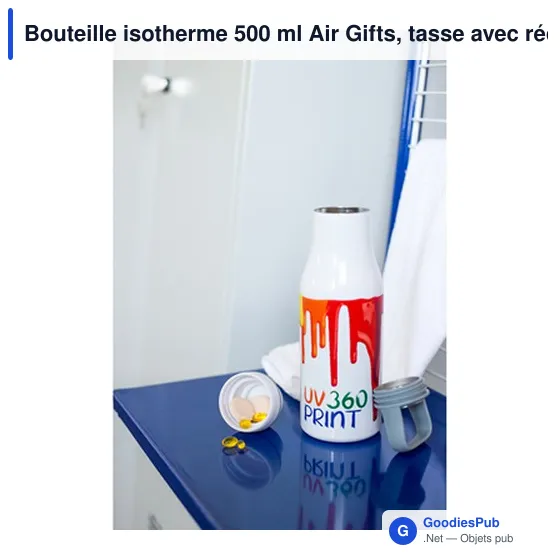 Bouteille isotherme personnalisable 500 ml avec logo - Air Gifts - Image 4