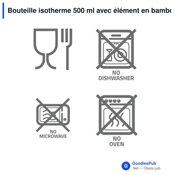 Bouteille isotherme personnalisable 500 ml avec logo - Blake - Image 6