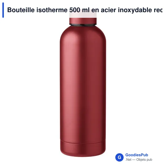 Bouteille isotherme personnalisable 500 ml en acier inoxydable recycléavec logo - Image 10