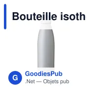 Bouteille isotherme personnalisable 500 ml avec logo - Noir - Miniature 1