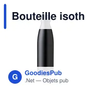 Bouteille isotherme personnalisable 500 ml avec logo - Noir - Miniature 6