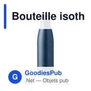 Bouteille isotherme personnalisable 500 ml avec logo - Noir - Miniature 10