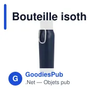Bouteille isotherme personnalisable finition mate 600 ml avec logo - Mousqueton - Miniature 5