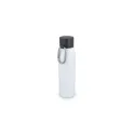 Variante Blanc - Bouteille isotherme personnalisable finition mate 600 ml avec logo - Mousqueton