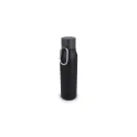 Variante Noir - Bouteille isotherme personnalisable finition mate 600 ml avec logo - Mousqueton