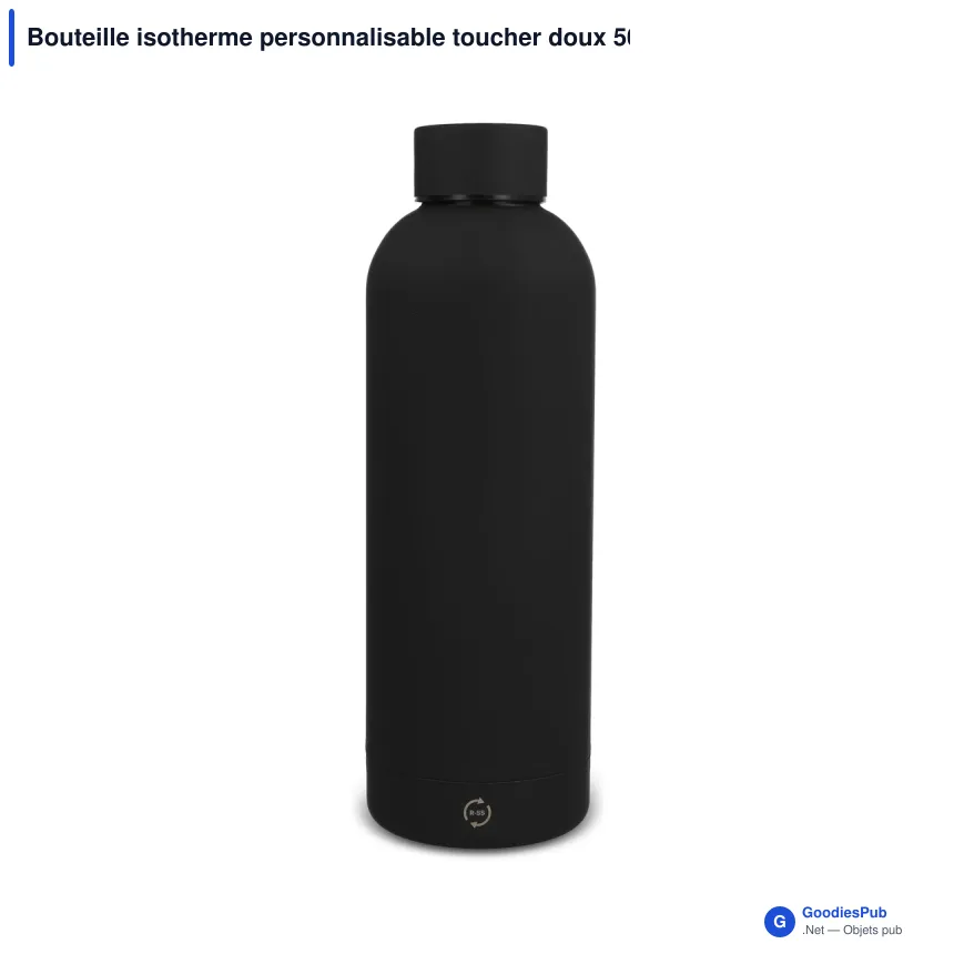 Bouteille isotherme personnalisable toucher doux 500 ml avec logo - Alchemy - Image 2