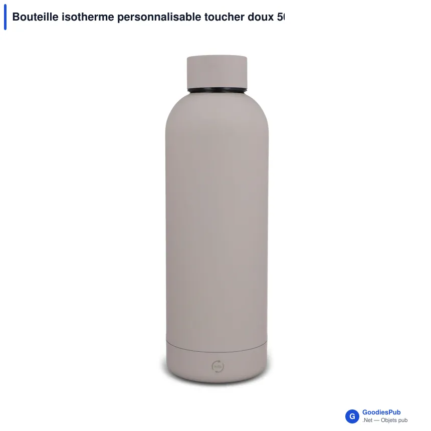 Bouteille isotherme personnalisable toucher doux 500 ml avec logo - Alchemy - Image 4