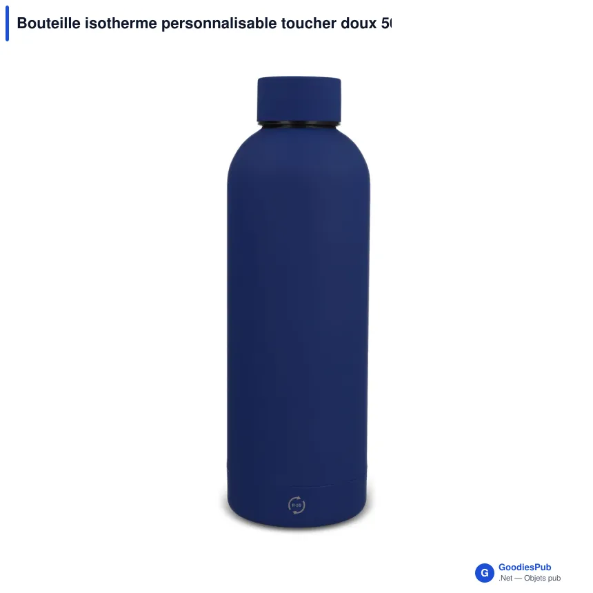Bouteille isotherme personnalisable toucher doux 500 ml avec logo - Alchemy - Image 5