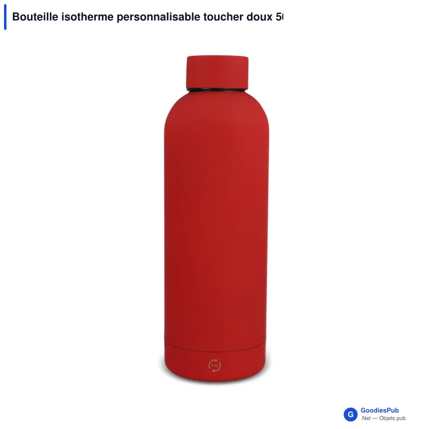 Bouteille isotherme personnalisable toucher doux 500 ml avec logo - Alchemy - Image 6