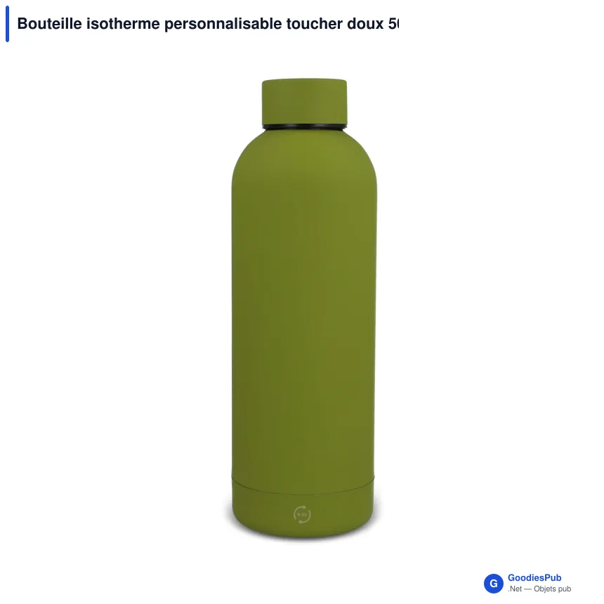 Bouteille isotherme personnalisable toucher doux 500 ml avec logo - Alchemy - Image 7