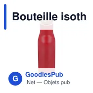 Bouteille isotherme personnalisable 500 ml avec logo - Couvercle bambou - Miniature 2