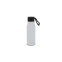 Variante Blanc - Bouteille isotherme personnalisable 600 ml à dragonne avec logo - Inox
