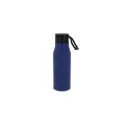 Variante Bleu foncé - Bouteille isotherme personnalisable 600 ml à dragonne avec logo - Inox
