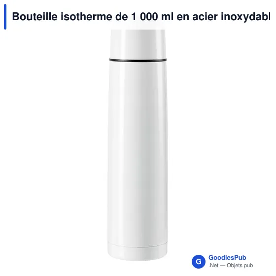 Bouteille isotherme personnalisable 1 000 ml avec logo - Quentin - Image 7