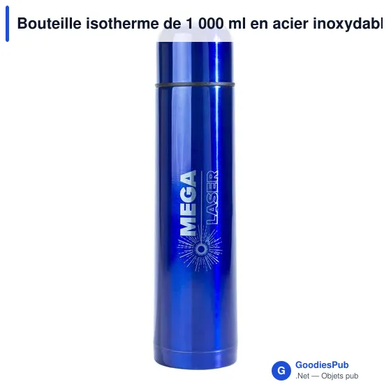 Bouteille isotherme personnalisable 1 000 ml avec logo - Quentin - Image 9