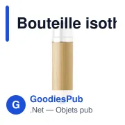 Bouteille isotherme personnalisable en bambou 400 ml - Fredericoavec logo - Miniature 1