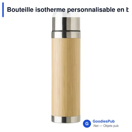 Bouteille isotherme personnalisable en bambou 400 ml - Fredericoavec logo