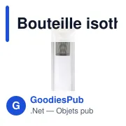 Bouteille isotherme personnalisable en verre Vicente avec logo - Miniature 1