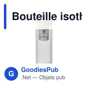 Bouteille isotherme personnalisable en verre Vicente avec logo - Miniature 2