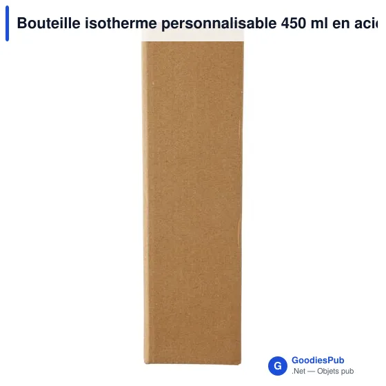 Bouteille isotherme personnalisable 450 ml en acier inoxydable - Maryavec logo - Image 2