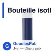 Bouteille isotherme personnalisable 450 ml en acier inoxydable - Maryavec logo - Miniature 8