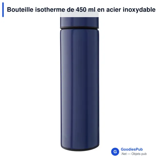 Bouteille isotherme personnalisable 450 ml en acier inoxydable - Maryavec logo - Image 8