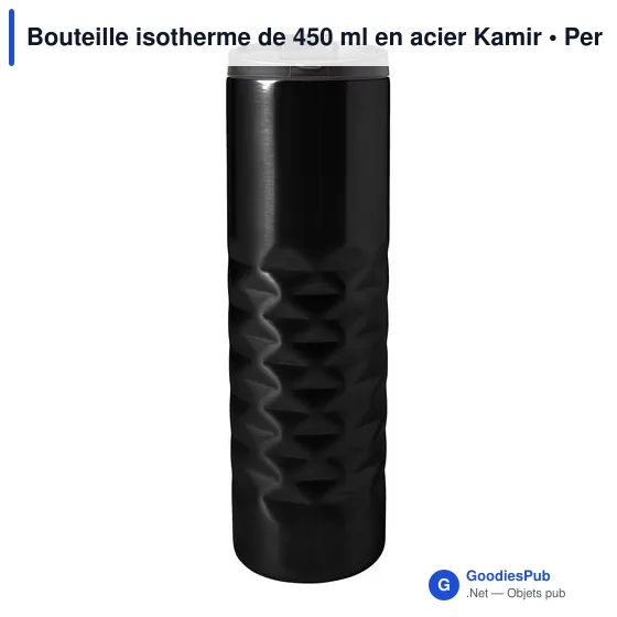 Bouteille isotherme personnalisable 450 ml en acier avec logo - Image 1