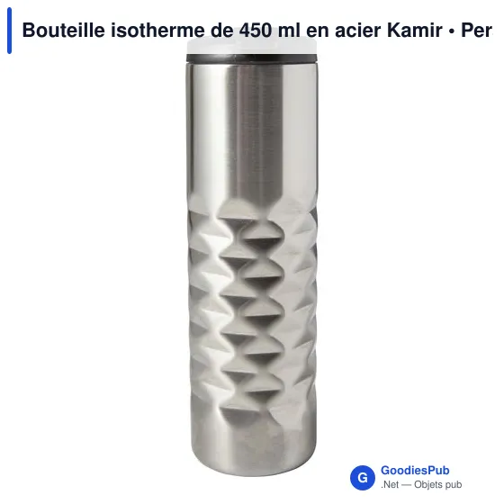 Bouteille isotherme personnalisable 450 ml en acier avec logo - Image 11