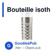 Bouteille isotherme personnalisable 450 ml en acier avec logo - Miniature 4