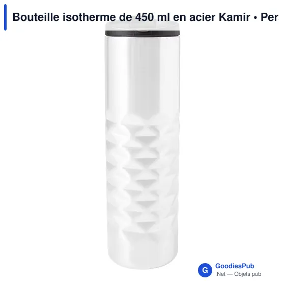 Bouteille isotherme personnalisable 450 ml en acier avec logo - Image 6
