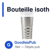 Bouteille isotherme personnalisable 450 ml en acier avec logo - Miniature 8