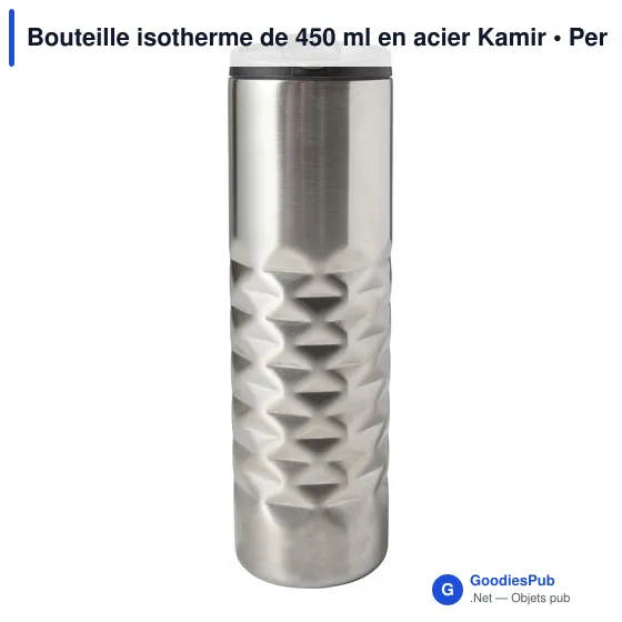 Bouteille isotherme personnalisable 450 ml en acier avec logo - Image 9