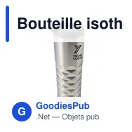 Bouteille isotherme personnalisable 450 ml en acier avec logo - Miniature 10