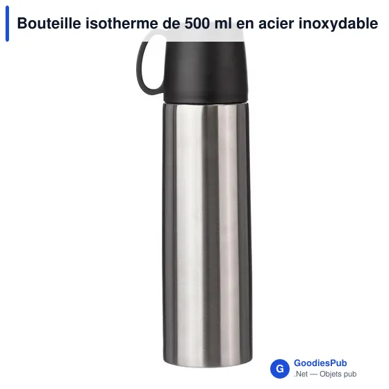 Bouteille isotherme personnalisable 500 ml avec logo - Jan - Image 1