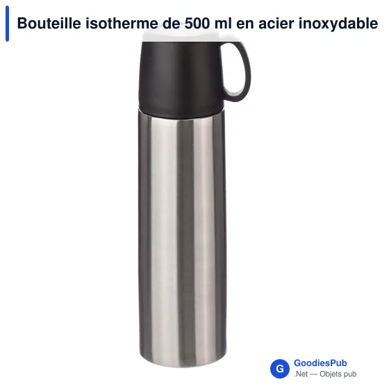 Bouteille isotherme personnalisable 500 ml avec logo - Jan - Image 4