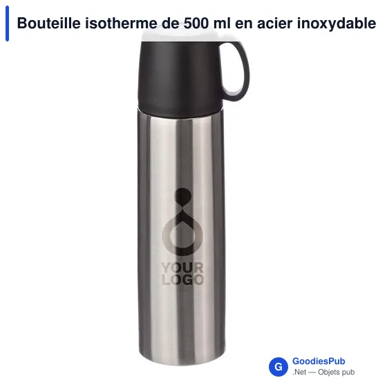 Bouteille isotherme personnalisable 500 ml avec logo - Jan - Image 7
