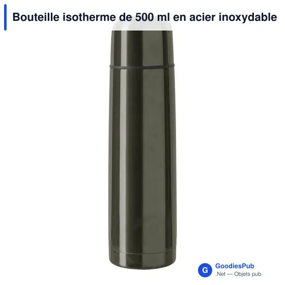 Bouteille isotherme personnalisable 500 ml avec logo - Mona - Image 1
