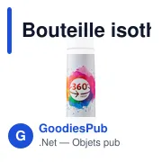 Bouteille isotherme personnalisable 500 ml avec logo - Mona - Miniature 2