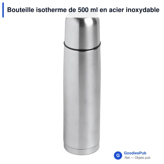 Bouteille isotherme personnalisable 500 ml avec logo - Mona - Image 4