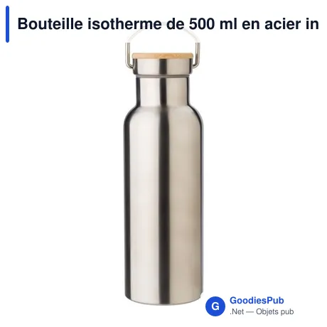 Bouteille isotherme de 500 ml en acier inoxydable Odette