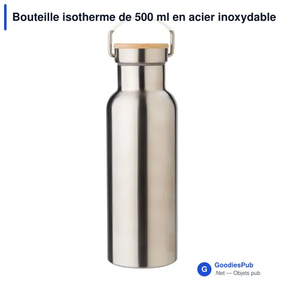 Bouteille isotherme de 500 ml en acier inoxydable Odette - Image 1