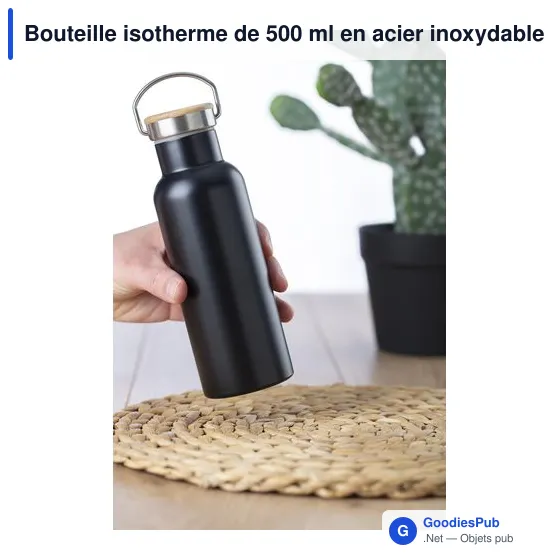 Bouteille isotherme de 500 ml en acier inoxydable Odette - Image 11