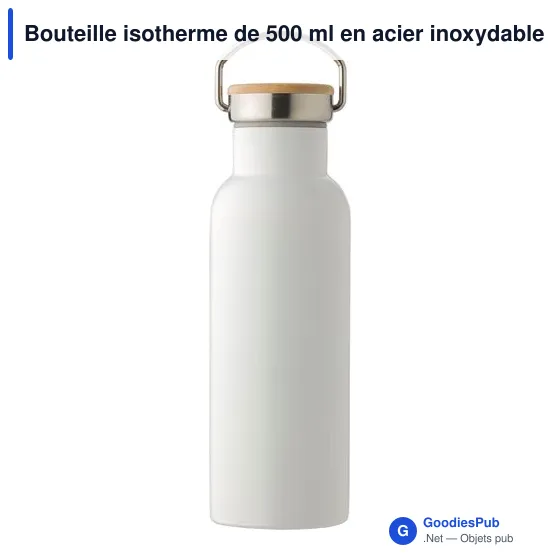Bouteille isotherme de 500 ml en acier inoxydable Odette - Image 12