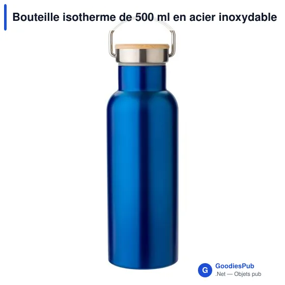 Bouteille isotherme de 500 ml en acier inoxydable Odette - Image 3