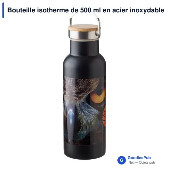 Bouteille isotherme de 500 ml en acier inoxydable Odette - Image 8