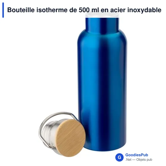 Bouteille isotherme de 500 ml en acier inoxydable Odette - Image 9