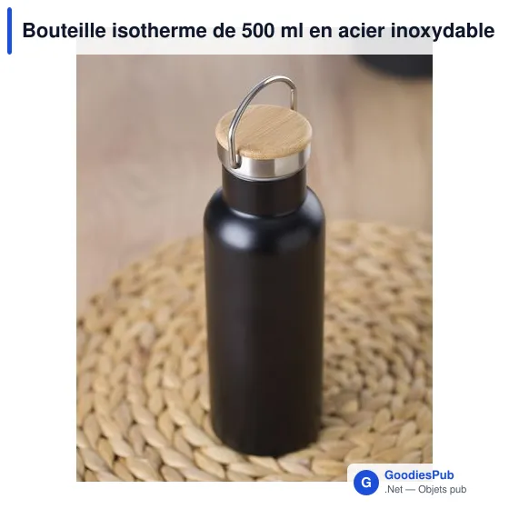 Bouteille isotherme de 500 ml en acier inoxydable Odette - Image 10