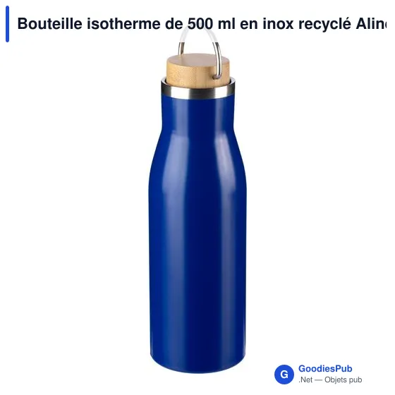 Bouteille isotherme de 500 ml en inox recyclé Aline - Image 3